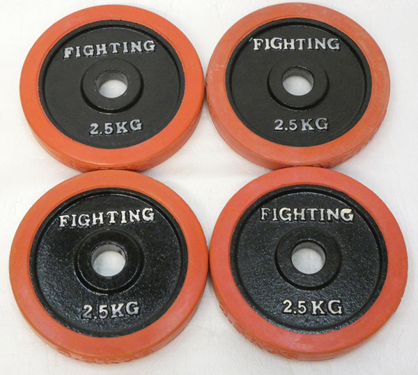 100%新品，2026 FIGHTING ROAD ファイティングロード ラバータイプ ダンベル バーベル プレート 2.5kg 4枚セット 約10kg(バーベル、ダンベル)｜売買されたオークション情報、yahooの商品情報をアーカイブ公開 - オ バーベル、ダンベル