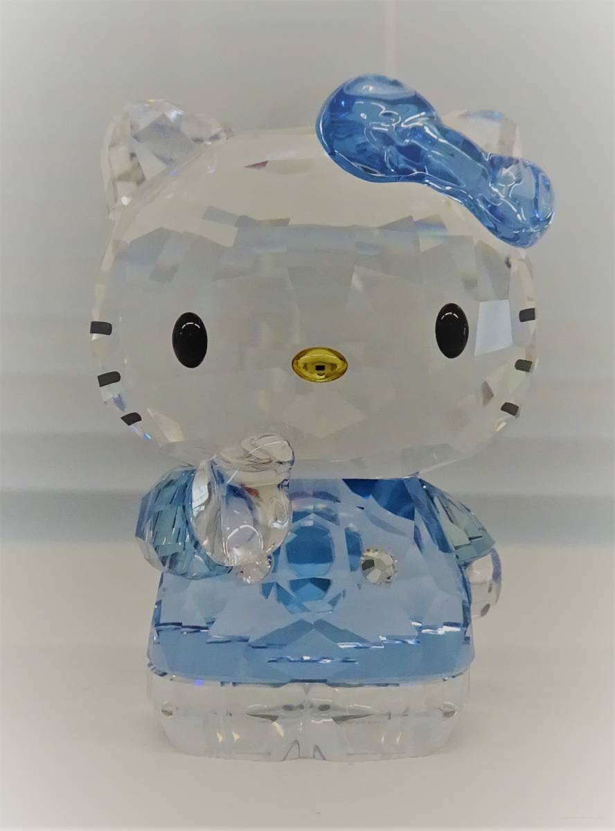 Hello Blue Kitty Bow Swarovski | Crystal Limited Edition Figurine