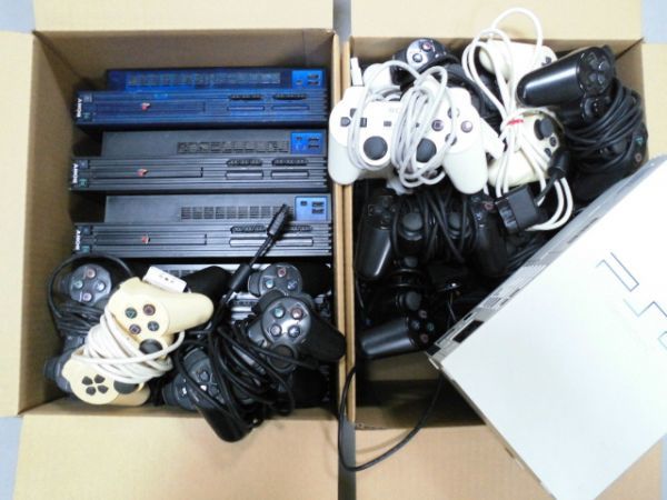 【ジャンク】据え置き型ゲーム機10台（PS2厚型×10台） 10台＋1台 PlayStation2（ホワイト⁄白色系）のフリマアイテム一覧