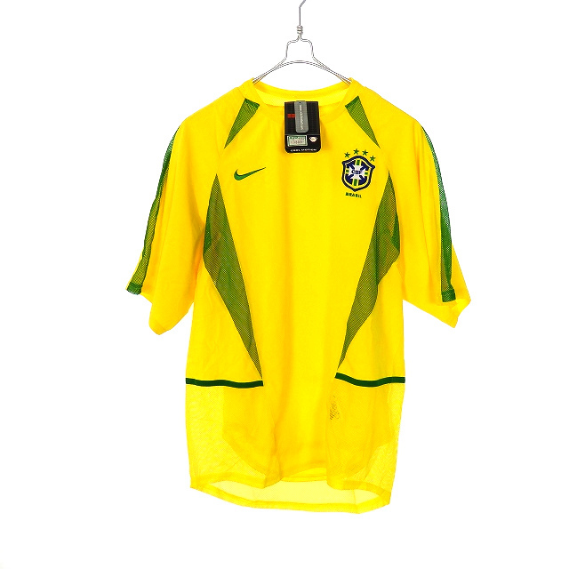 未使用品 ナイキ NIKE CBF ブラジル代表 レプリカユニフォーム ジャージ Tシャツ 半袖 S イエロー 黄 サッカー スポーツウェア 春夏 メンズ