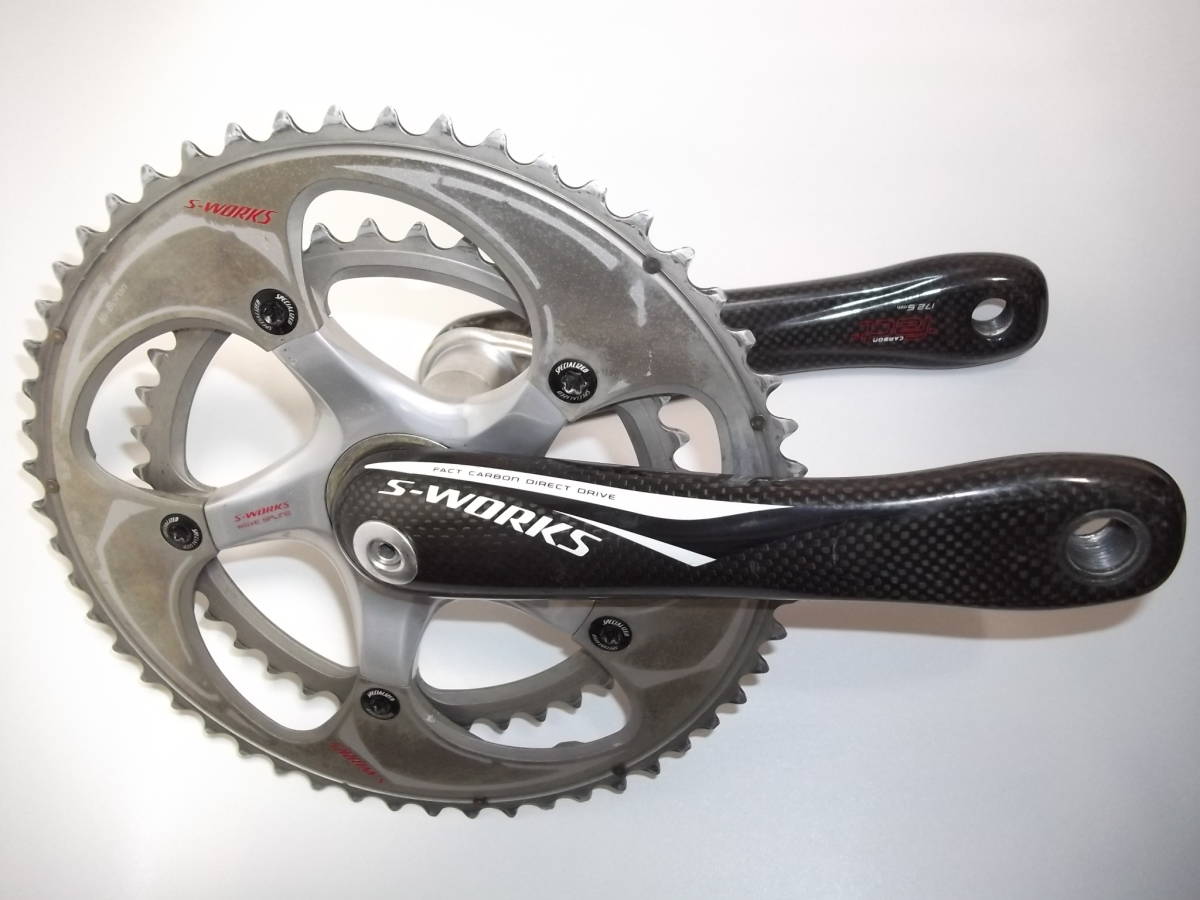 ジャンク Specialized S-WORKS カーボン クランク 172.5mm 53-39T 