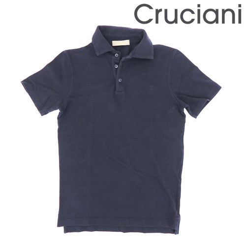 定価2.5万円 Cruciani クルチアーニ ポロシャツ 44サイズ ネイビー