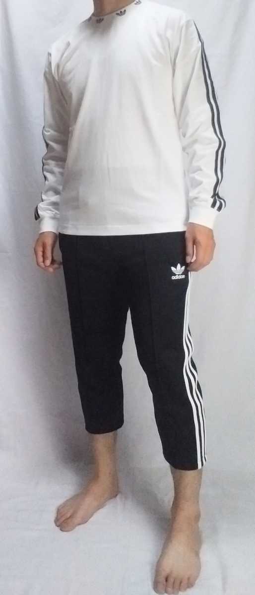 新品 M adidas originals ロンT 首ロゴ 白 adidas M ロンT FI 長袖Tシャツ（ロンT） スリー
