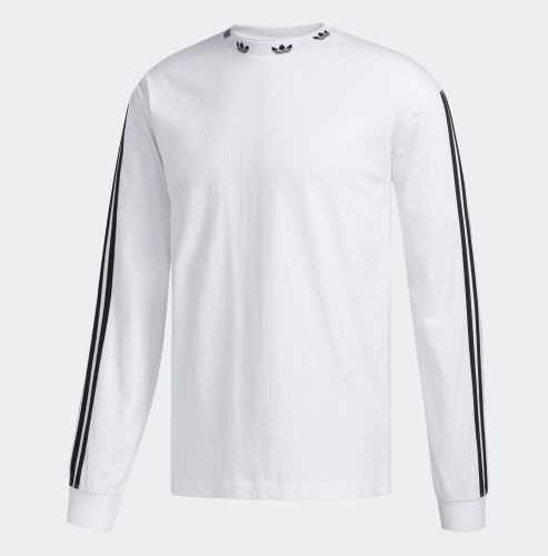 新品 M adidas originals ロンT 首ロゴ 白 adidas M ロンT FI 長袖Tシャツ（ロンT） スリー