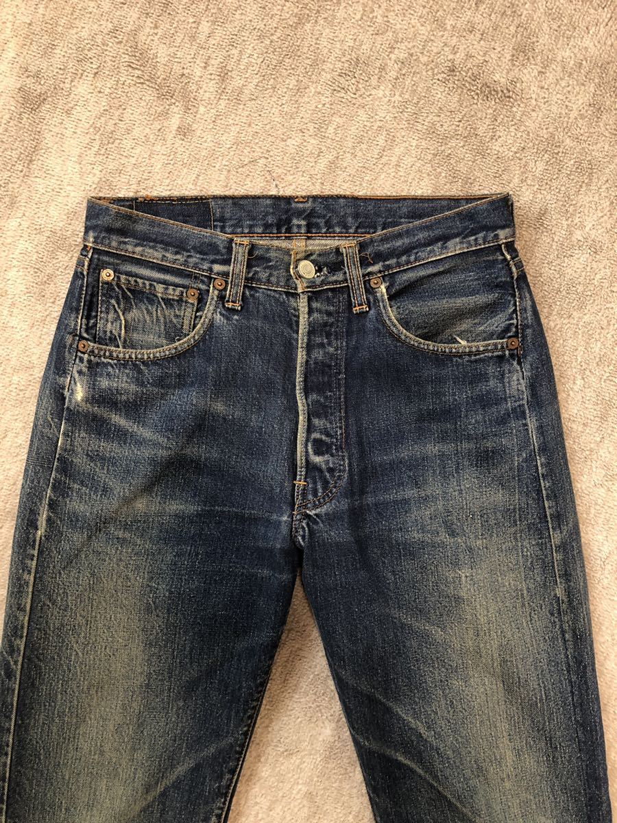 LEVIS 501 BIGE 鬼ヒゲ　リサイズ　ハチノス　ヴィンテージ オリジナル ビンテージ 色落ち最高 雰囲気抜群　赤耳66前期後期505606 501xx 
