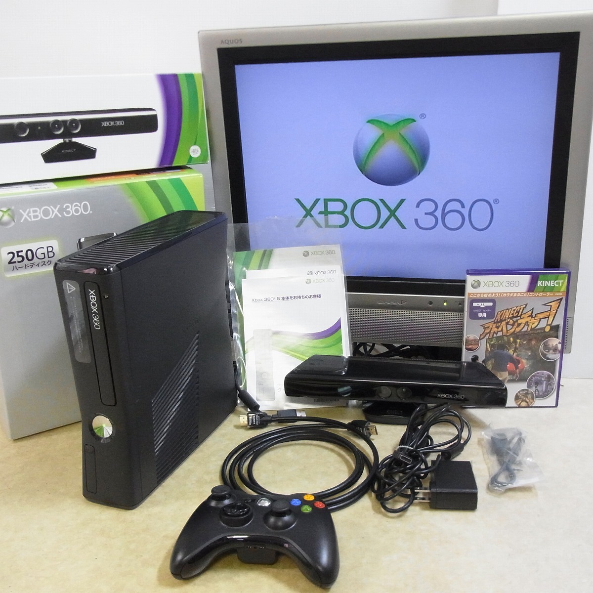  XBOX360S 本体 250GB 箱説付+KINECT キネクト セット Microsoft マイクロソフト 動作不良有 ジャンク 40(Xbox360本体)｜売買されたオークション情報、yahooの商品情報をアーカイブ公開 - オークファン Xbox360本体