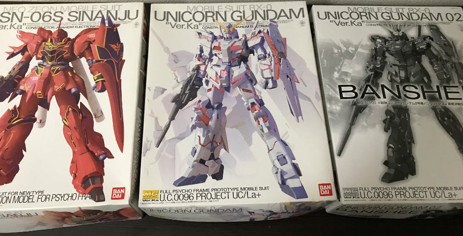 MG ユニコーン、バンシィ、シナンジュ Ver.Ka 3体 MG バンシィ RG Ver