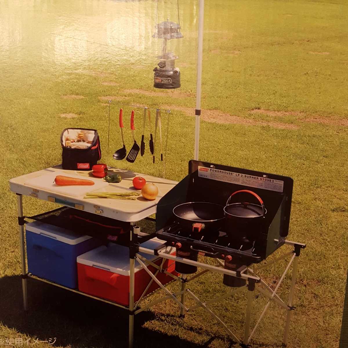 ☆【新品】coleman コンパクトキッチンテーブル ご覧いただき