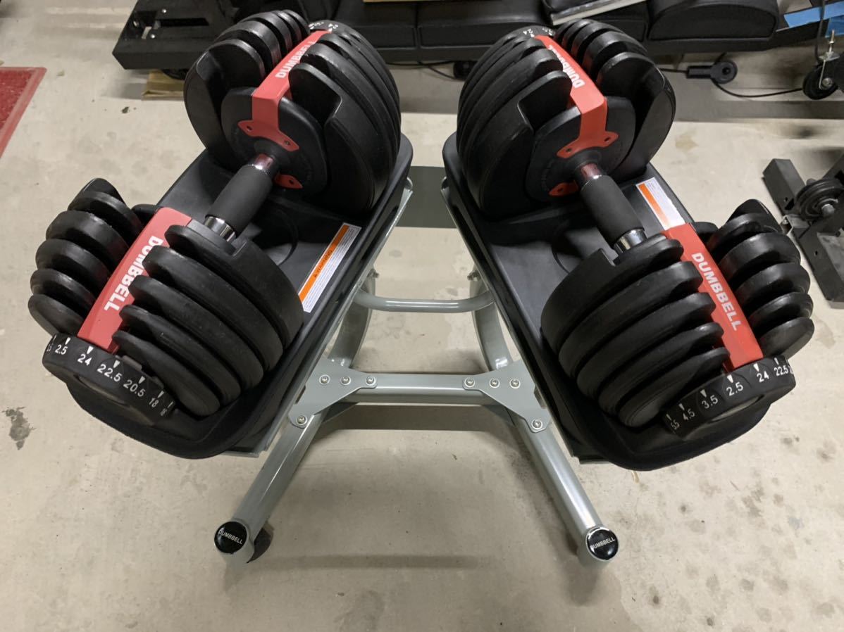 大得価，100%新品 スタンド付き可変式ダンベル24kg2個セット(バーベル、ダンベル)｜売買されたオークション情報、yahooの商品情報をアーカイブ公開 - オークファン バーベル、ダンベル