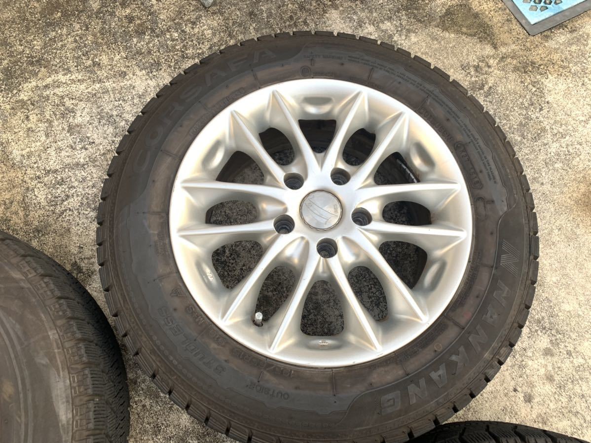 溝有り 195/65R15 18年製 アルミ付きスタッドレス 4本 PCD114.3 5穴 