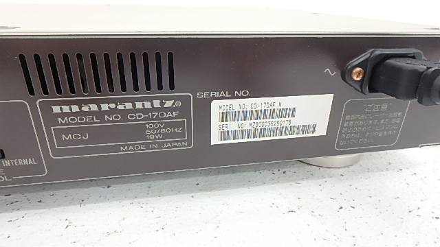 ▽Marantz CDプレーヤー CD-17DAF リモコン付き マランツ 2026年最新