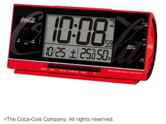 コラボ/Coca-Cola/電波時計/目覚まし/セイコー/温度/湿度/カレンダー コラボ/Coca-Cola/電波時計/目覚まし/セイコー/温度/湿度/カレンダー