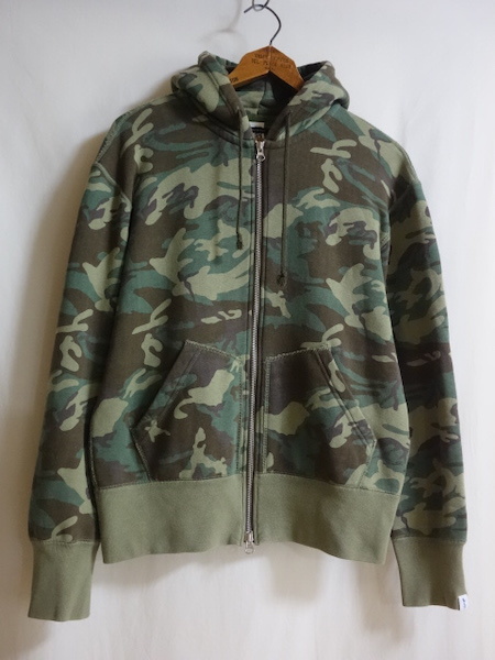 LOOPWHEELER × BEAMS PLUS 別注 カモフラージュ スリムフィット ジップ 