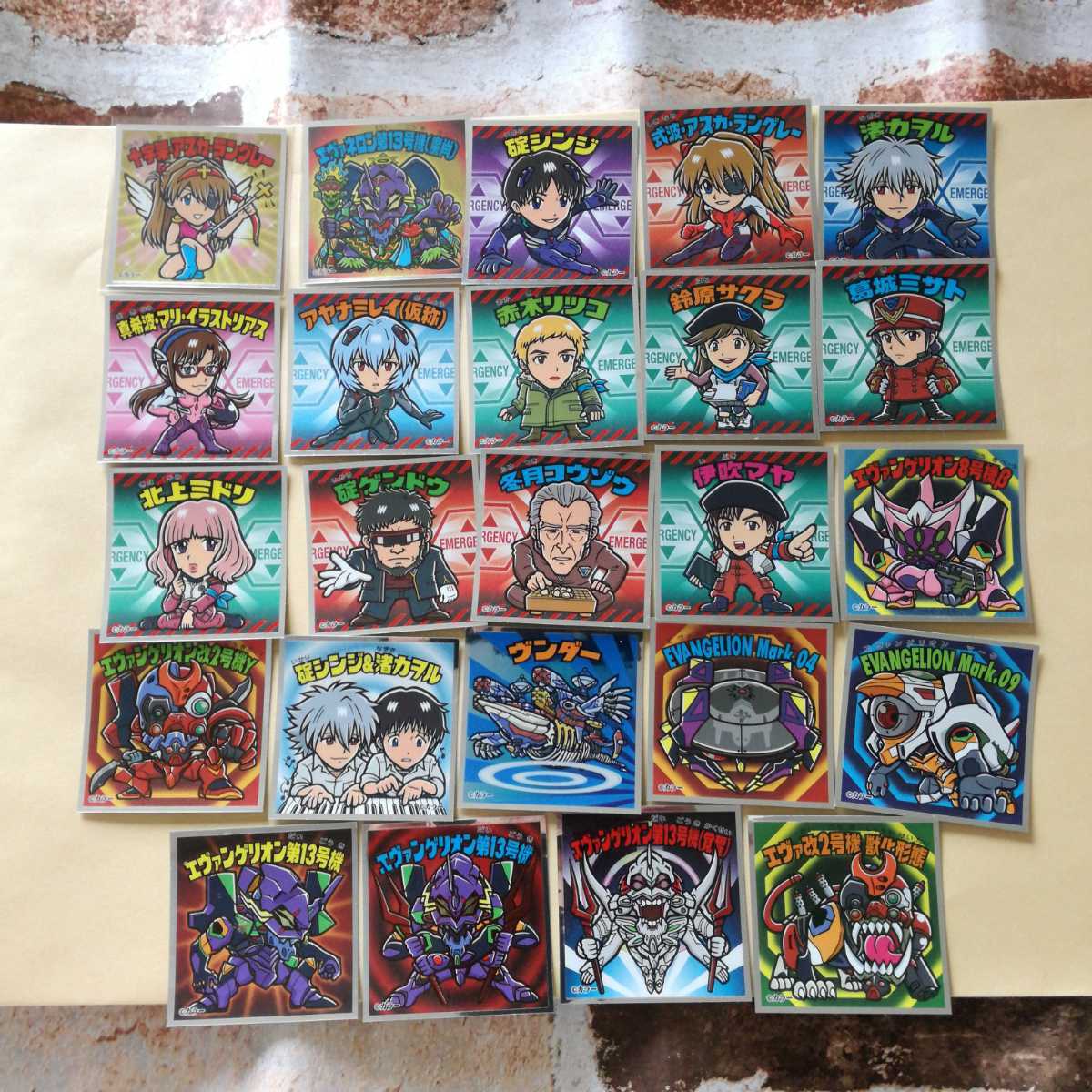 即決 エヴァックリマン コンプ 24種 ビックリマン シール