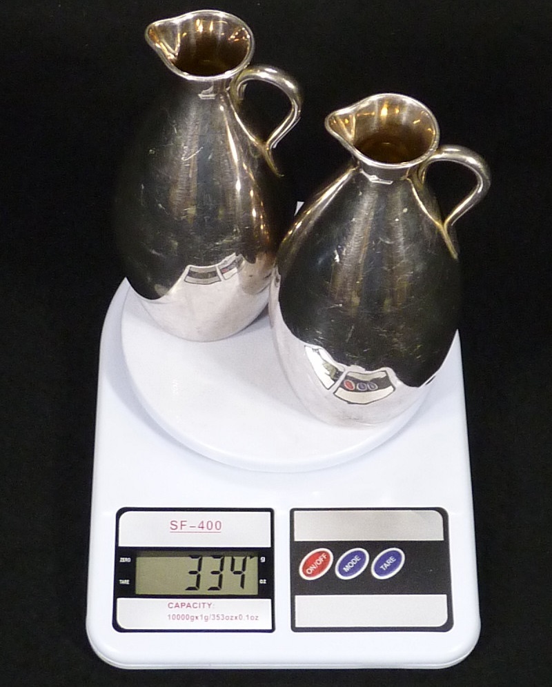 国内では販売 《SX》純銀 酒器 純古堂 加藤喜輔 徳利 銚子 一対 在銘 