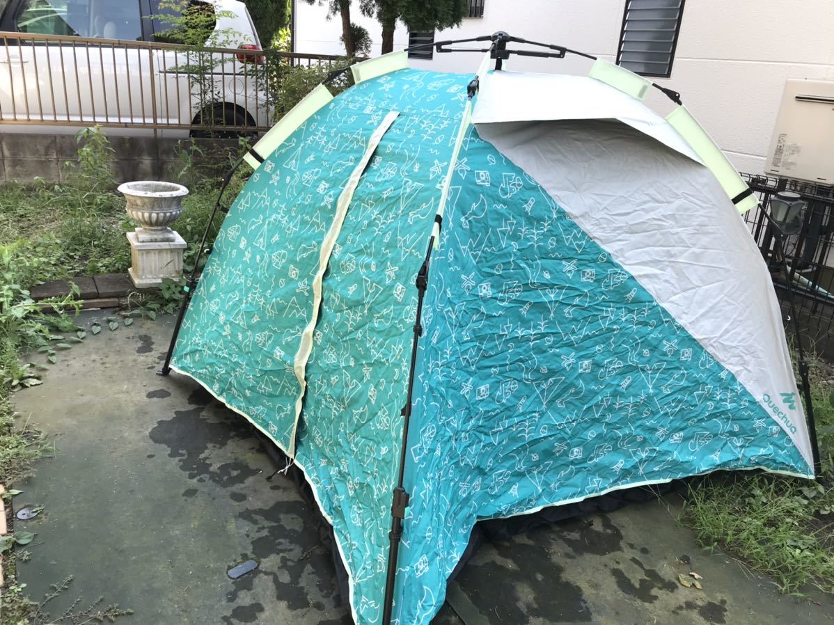 【定番，品質保証】 QUECHUA ケシュア キャンプ ワンタッチテント EASY ARPENAZ FRESH&BLACK(～3人用)｜売買されたオークション情報、yahooの商品情報をアーカイブ公開 - オークファン ～3人用