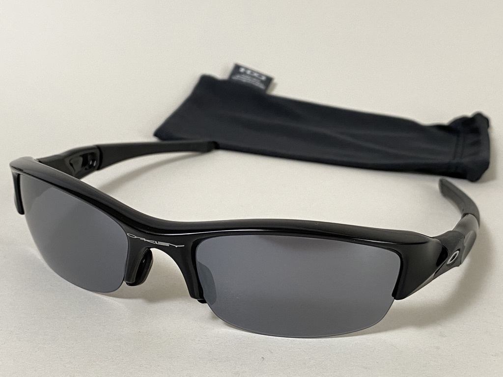 超激得，爆買い ケース付 OAKLEYオークリー FLAK JACKET フラックジャケット03-881Jアジアンフィット Jet Black/Black Iridium黒ブラックミラーサングラス(セル、プラスチックフレーム)｜売買されたオークション情報、ya セル、プラスチックフレーム