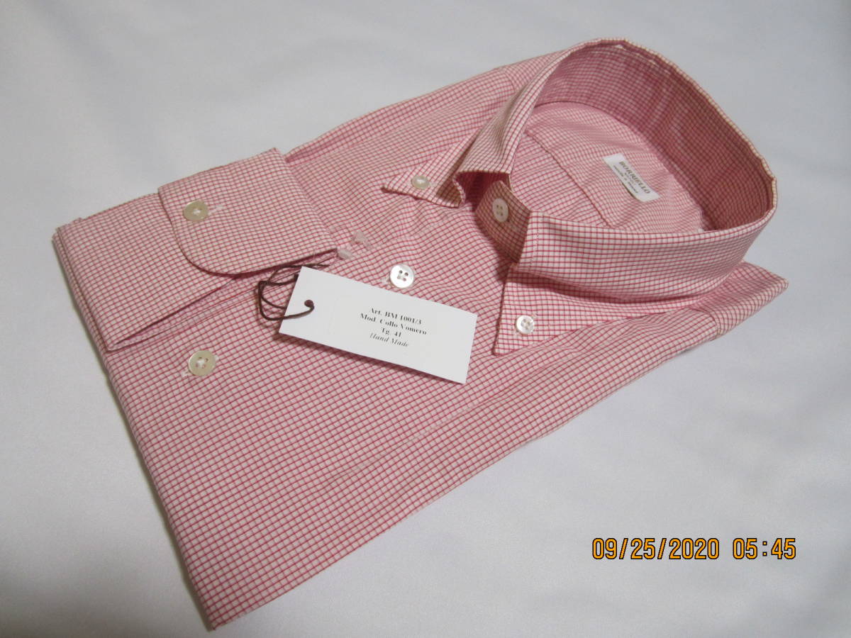 新品，送料無料 定価2.4万円 品 ボリエッロ BORRIELLO 長袖ボタンダウンシャツ size41(長袖シャツ)｜売買されたオークション情報、yahooの商品情報をアーカイブ公開 - オークファン 男性用