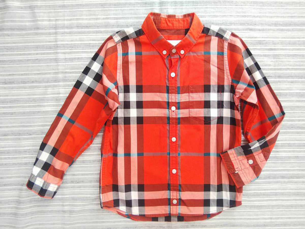 BURBERRY チェック柄 シャツ 大柄バーバリーチェックシャツ でかリボン 