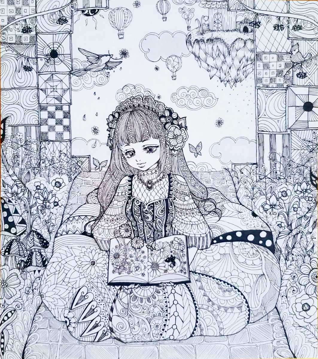 アート手書き一点物 私の絵本の世界 モノクロ ゴシック ファンタジー 手描きイラスト 手描きイラスト 売買されたオークション情報 Yahooの商品情報をアーカイブ公開 オークファン Aucfan Com