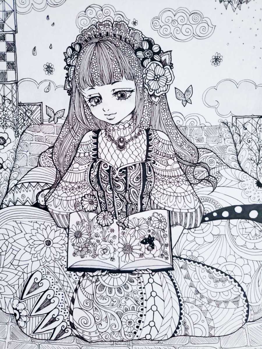 アート手書き一点物 私の絵本の世界 モノクロ ゴシック ファンタジー 手描きイラスト 手描きイラスト 売買されたオークション情報 Yahooの商品情報をアーカイブ公開 オークファン Aucfan Com