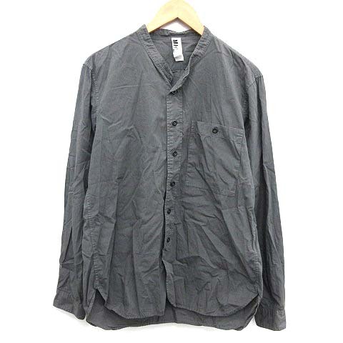 マーガレットハウエル MHL. シャツ 長袖 ノーカラー コットン L グレー