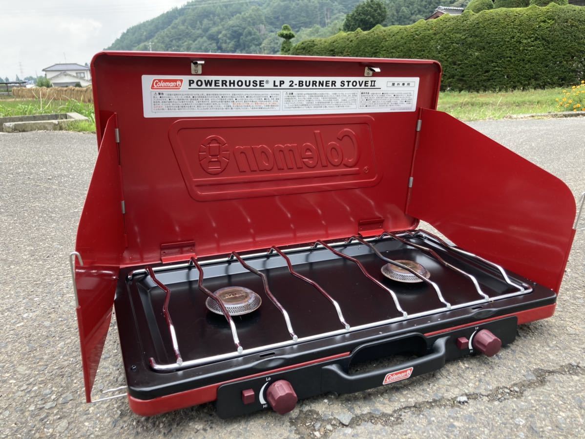  Coleman POWERHOUSE LP 2-BURNER STOVEⅡ コールマン ガスバーナー アウトドア BBQ キャンプ(ツーバーナー)｜売買されたオークション情報、yahooの商品情報をアーカイブ公開 - オークファン ツーバーナー