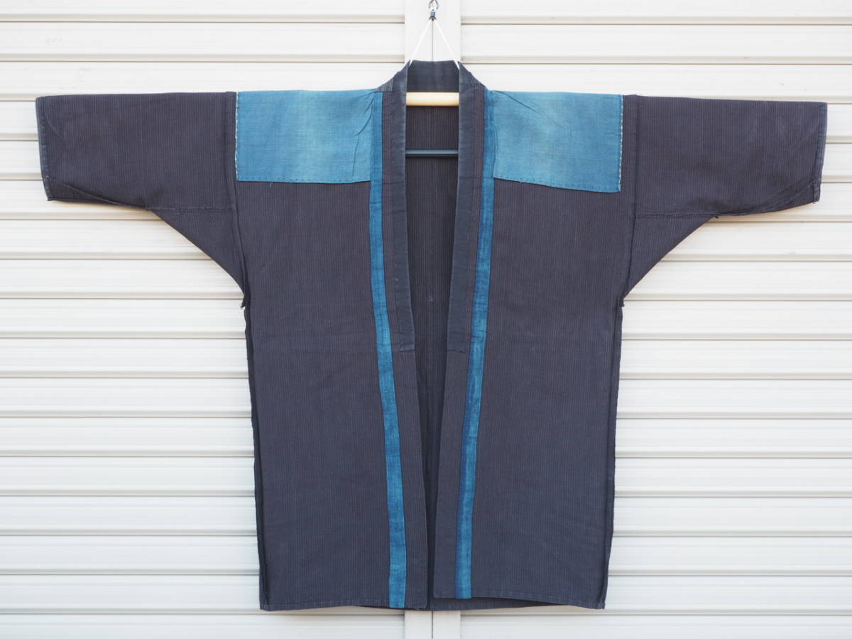 古い木綿盲縞半纏 着丈約83.5cm 着用可能 古布36(一般)|売買されたオークション情報、yahooの商品情報をアーカイブ公開 ...