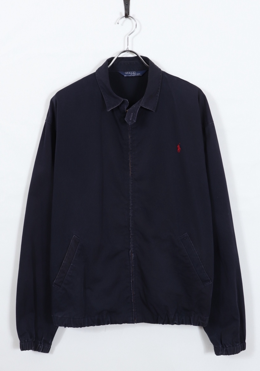 ※送料無料※ Polo Ralph Lauren スイングトップ Mサイズ ポロ ラルフローレン ジャケット ブルゾン 紺 D103 POLO RALPH ラルフローレン (ポロラルフローレン) LAUREN ブラック