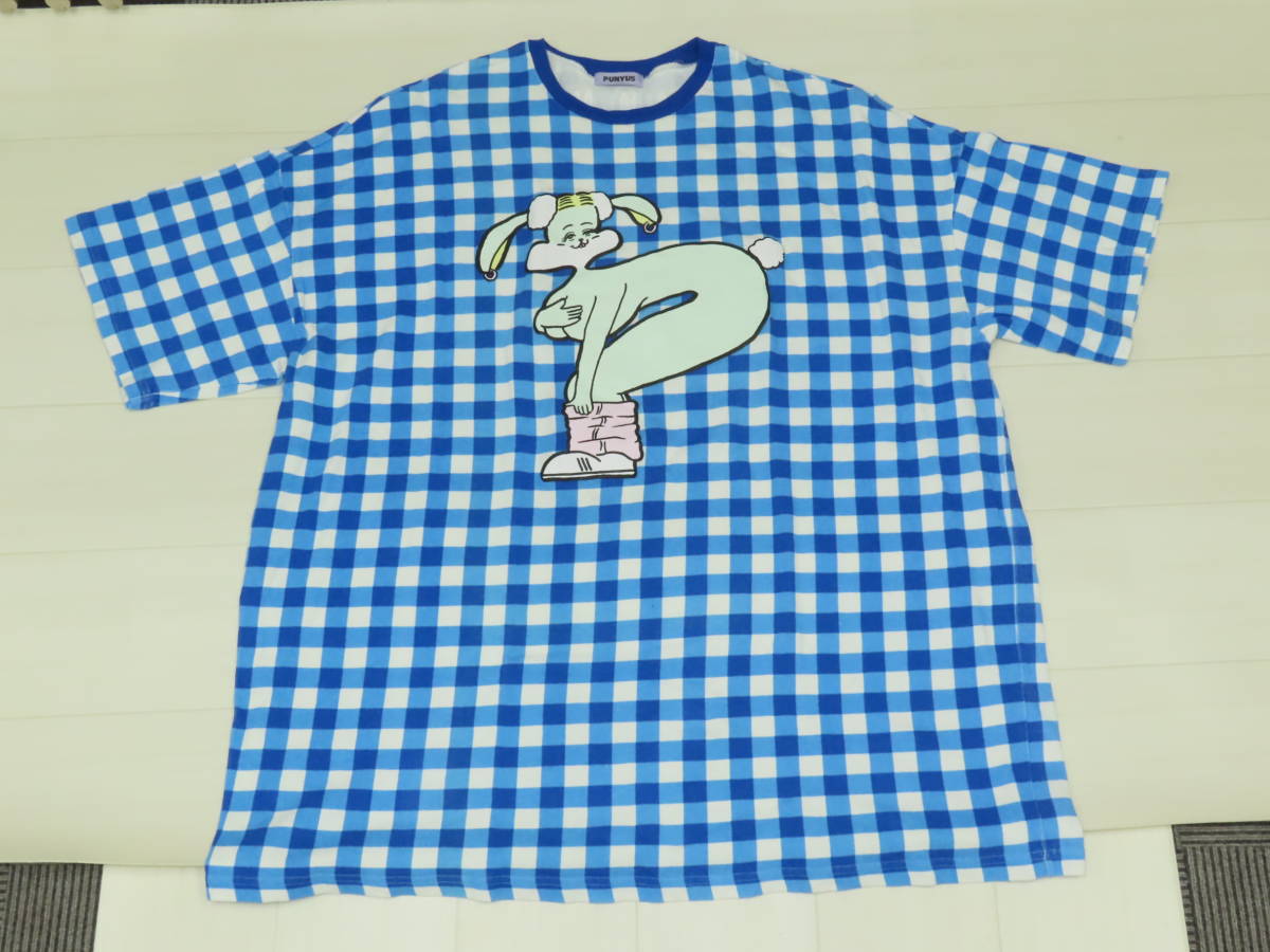 Punyus プニュズ ボーダー Tシャツ カットソー 表記サイズ F ウサギ バニー キャラクタープリント ギンガムチェック 超ゆったり 良品 イラスト キャラクター 売買されたオークション情報 Yahooの商品情報をアーカイブ公開 オークファン Aucfan Com