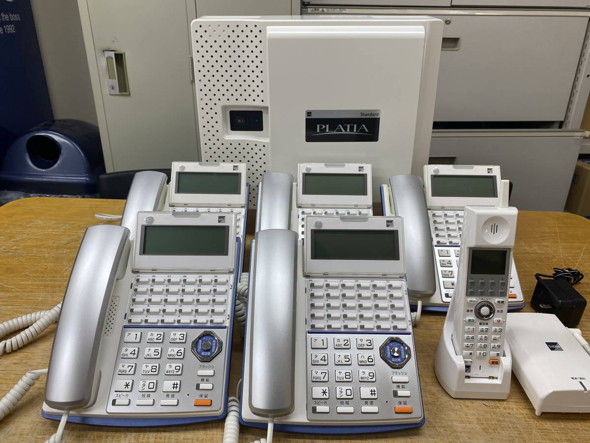 サクサ PT1000std 主装置、電話機6台セット 中古サクサ PT1000std 主