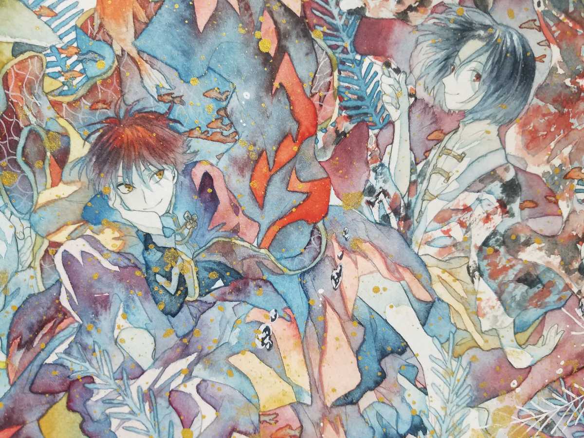 オリジナル 手描きイラスト 金魚擬人化 和金出目金 朱文金 男の子 青年 和 手描きイラスト 売買されたオークション情報 Yahooの商品情報をアーカイブ公開 オークファン Aucfan Com