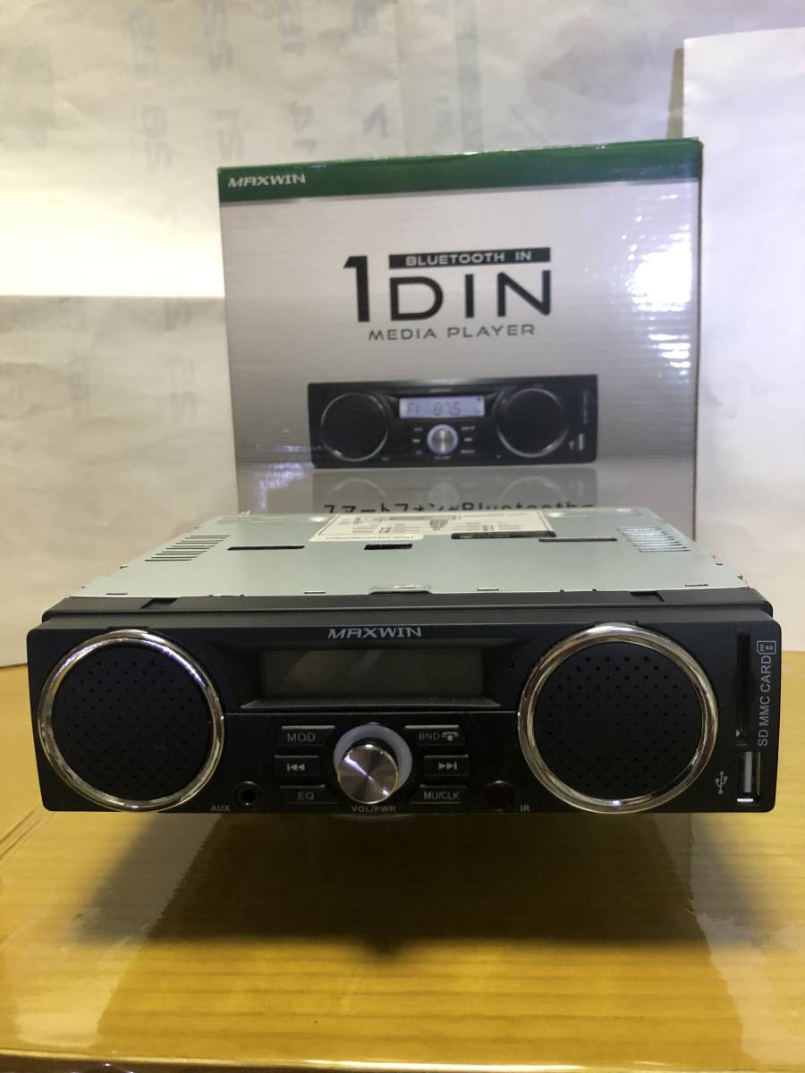1DINSP001 スピーカー内蔵 マックスウィン 1DIN デッキ カー