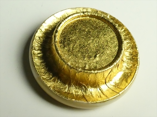 k596 松本鉄山 作 大名物写 国司茄子 茶入 仕覆付 共箱 茶道具