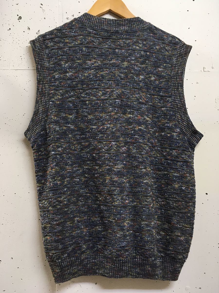 MISSONI ミッソーニ イタリア製 ニットベスト カーディガン ネイビー系
