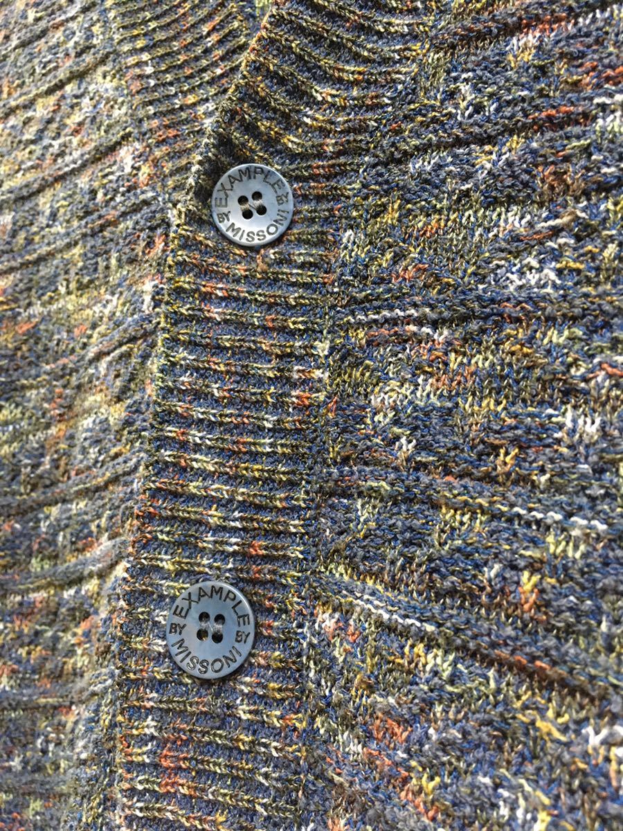 MISSONI ミッソーニ イタリア製 ニットベスト カーディガン ネイビー系