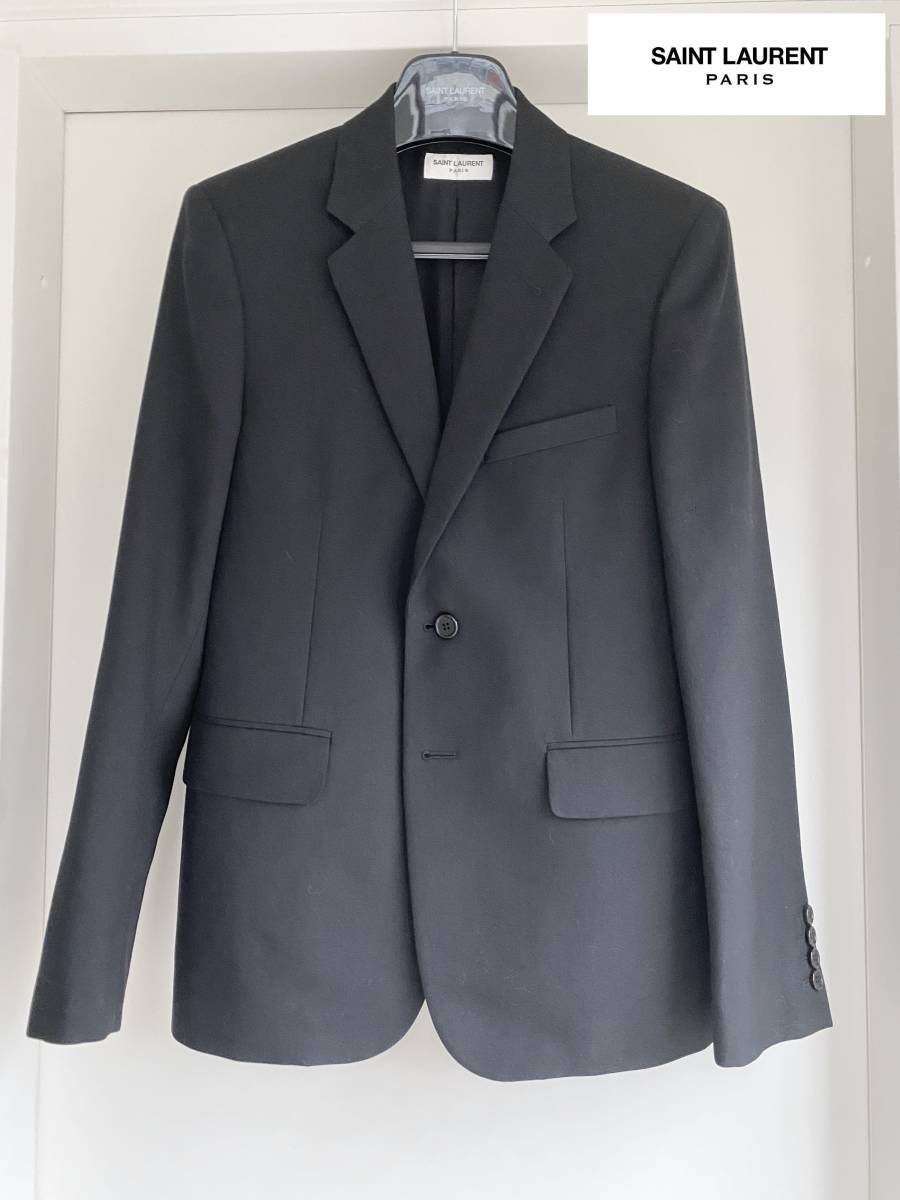 SALE，100%新品 Saint Laurent Paris 現行品 定価 27万5 000円 サンローラン ブラック ジャケット ブレザー 46 スーツ ディオール セリーヌ 44(その他)｜売買されたオークション情報、yahooの商品情報をアーカイブ公開 男性用