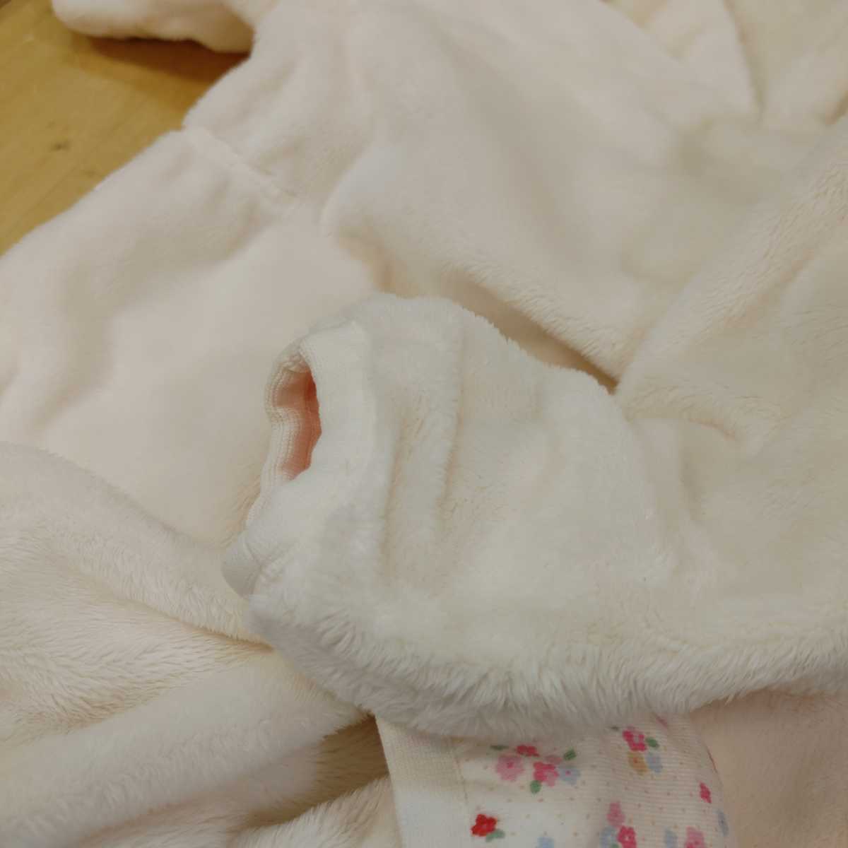 60cm ～ 80cm 美品 ミキハウス 女の子 秋 冬 カバーオール 2WAY 