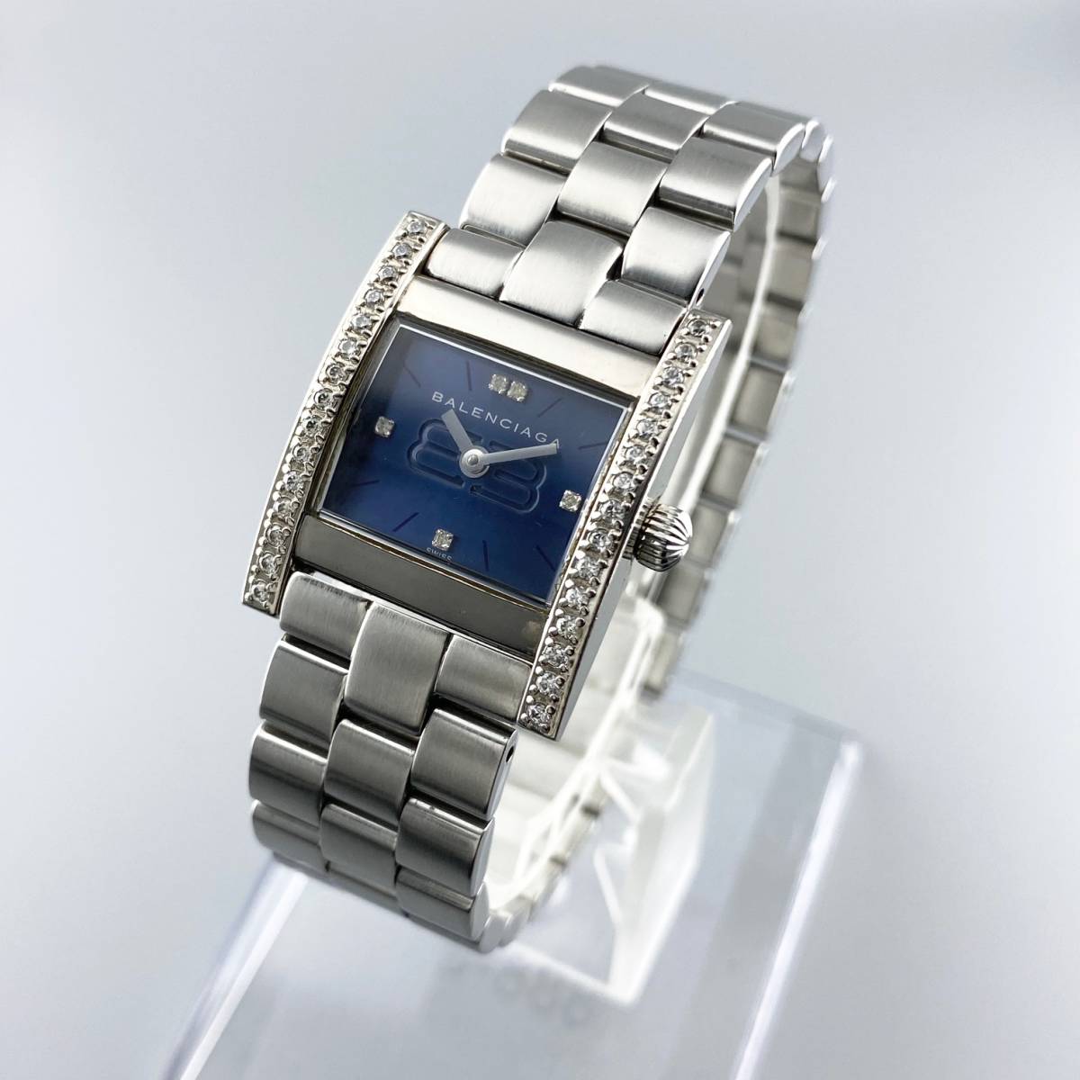 1円～】BALENCIAGA バレンシアガ 腕時計 レディース ブルー文字盤