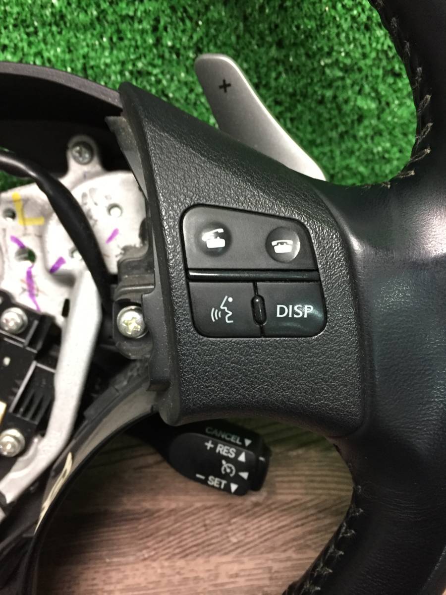 木目 レクサス ハンドル 新同 ES 純正 茶木目 ウッド コンビ