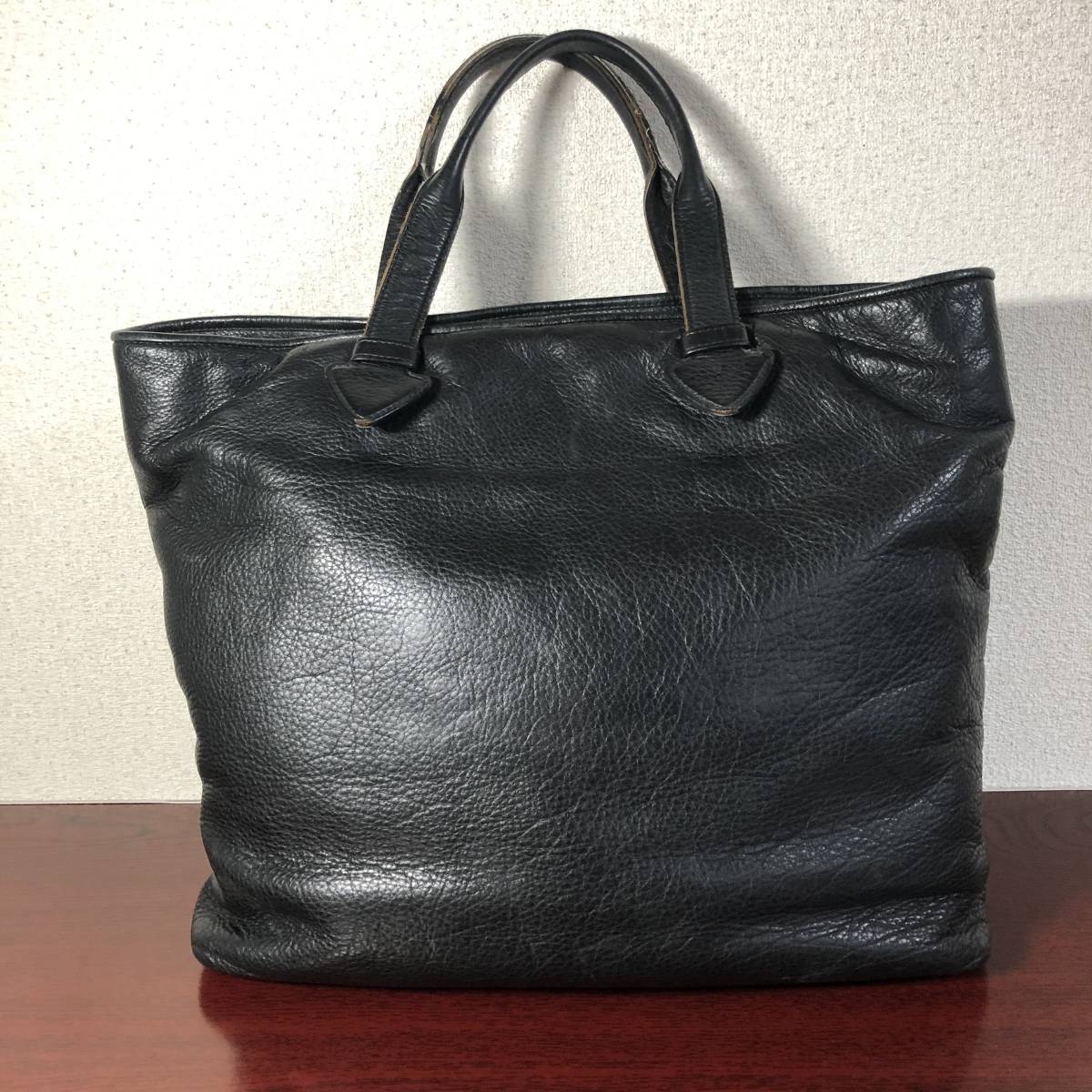 ロエベ LOEWE MADRID 1846 レザー ハンド バッグ 黒 ブラック ロエベLOEWE