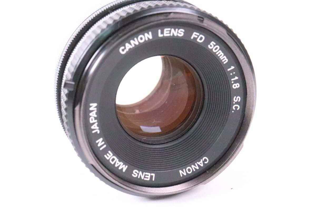 Canon AE-1 LENS FD 50mm 1:1.8 S.C. キャノン フィルムカメラ 一眼レフ レンズ POWER WINDER A 3888-N