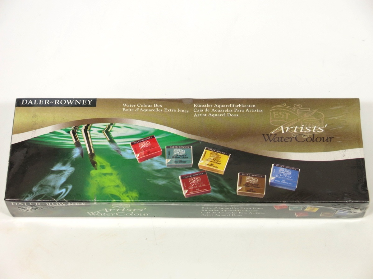 ラウニー DALER ROWNEY 固形水彩 24色セット 専門家 ハーフパン