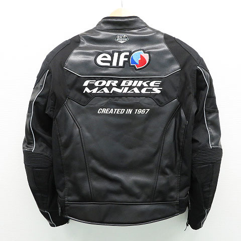 elf エルフ フェイクレザージャケット ブラック系 L [240001409148