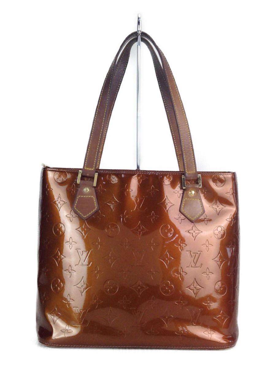 LOUIS VUITTON◇ヒューストン_モノグラムヴェルニ/エナメル/BRW LOUIS 