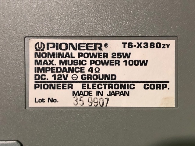 carrozzeria カロッツェリア スピーカー TS-X380 Yahoo!オークション