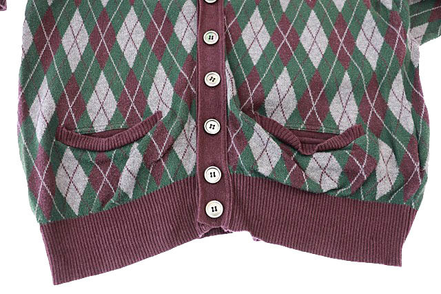 アンダーカバー UNDERCOVER Argyle Cotton Cardigan Archive