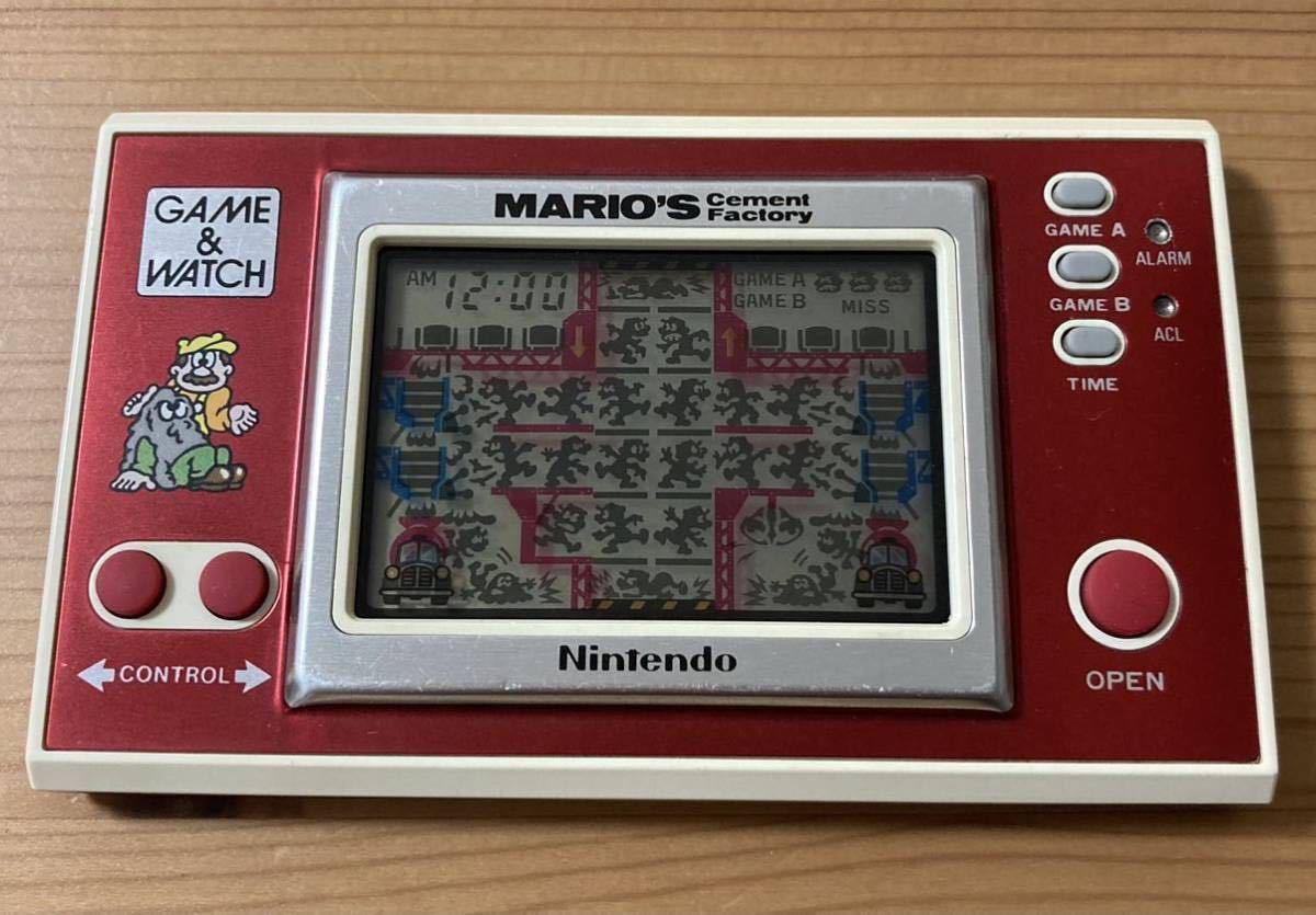 任天堂 ゲームウォッチ マリオズ・セメントファクトリー ゲーム&ウォッチ GAME&WATCH MARIO'S CEMENT FACTORY ゲームウォッチ 任天堂 マリオズ マリオのセメントファクトリー 起動確認済 携帯ゲーム&frasl;ゲーム