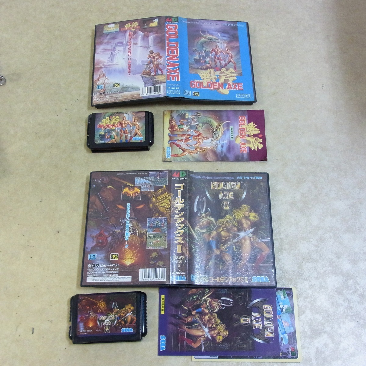 MD メガドライブ ゴールデンアックス I+II まとめて2本セット GOLDEN