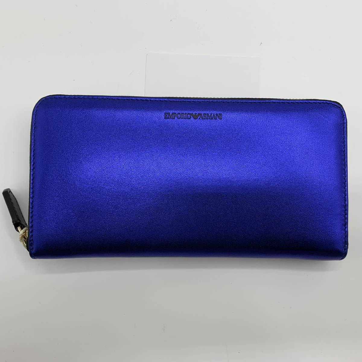 【箱・タグ付き】　エンポリオアルマーニ　長財布　ブルー 定価25300円☆エンポリオアルマーニ EMPORIO ARMANI ラウンド
